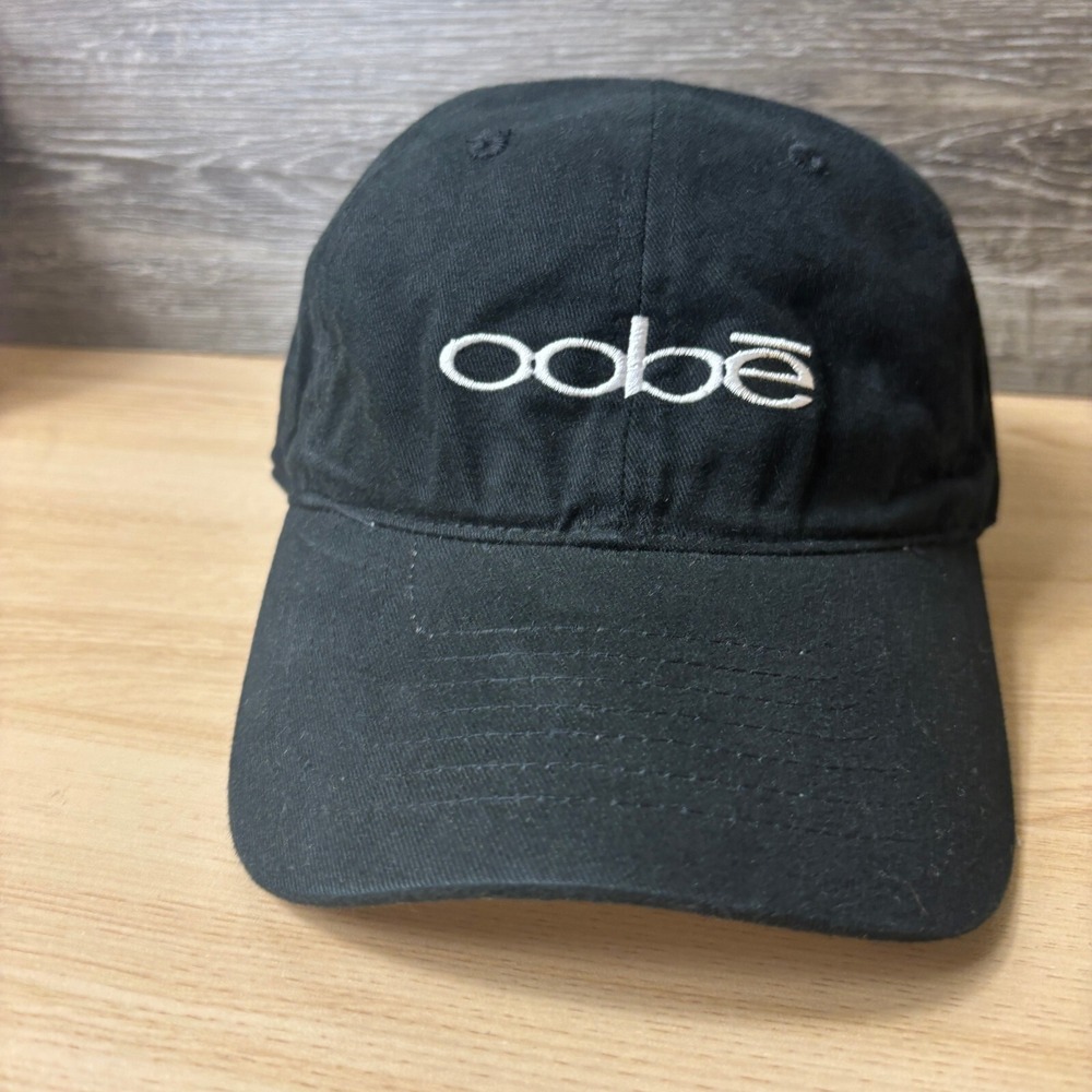 Oobe Hat Cap Strap Back Black Spell Out‎ Logo One Size Adjustable